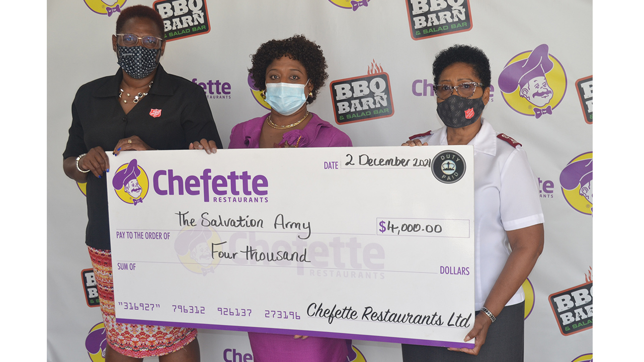 Chefette donates to the Salvation Army